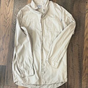 Carhartt Men's Cream Lightweight Button-Front Shirt Jacket